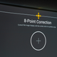 There’s no auto keystone correction with the XGIMI Aura. Those adjustments have to be made manually using an eight-point correction system.